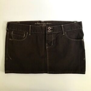 Abercrombie & Fitch Vintage Cut-Off Micro Mini Denim Skirt Y2K Trendy